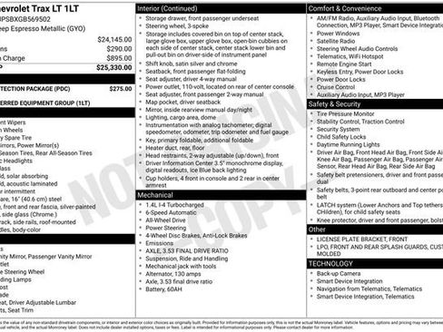 Used 2016 Chevrolet Trax LT w/ LPO, Protection Package image 3