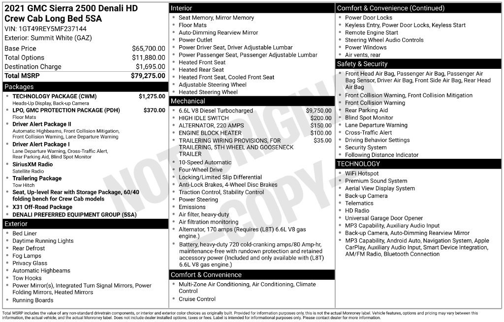Used 2021 GMC Sierra 2500 Denali w/ Technology Package AWD/4WD image 5