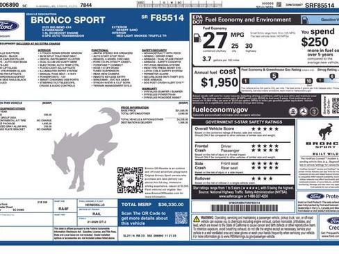 New 2025 Ford Bronco Sport Big Bend w/ Convenience Package AWD/4WD image 6