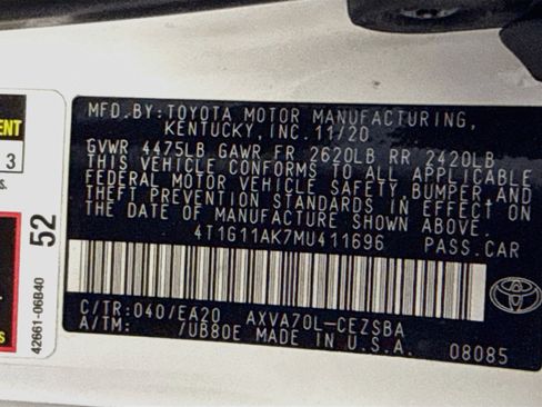 Used 2021 Toyota Camry SE FWD image 39