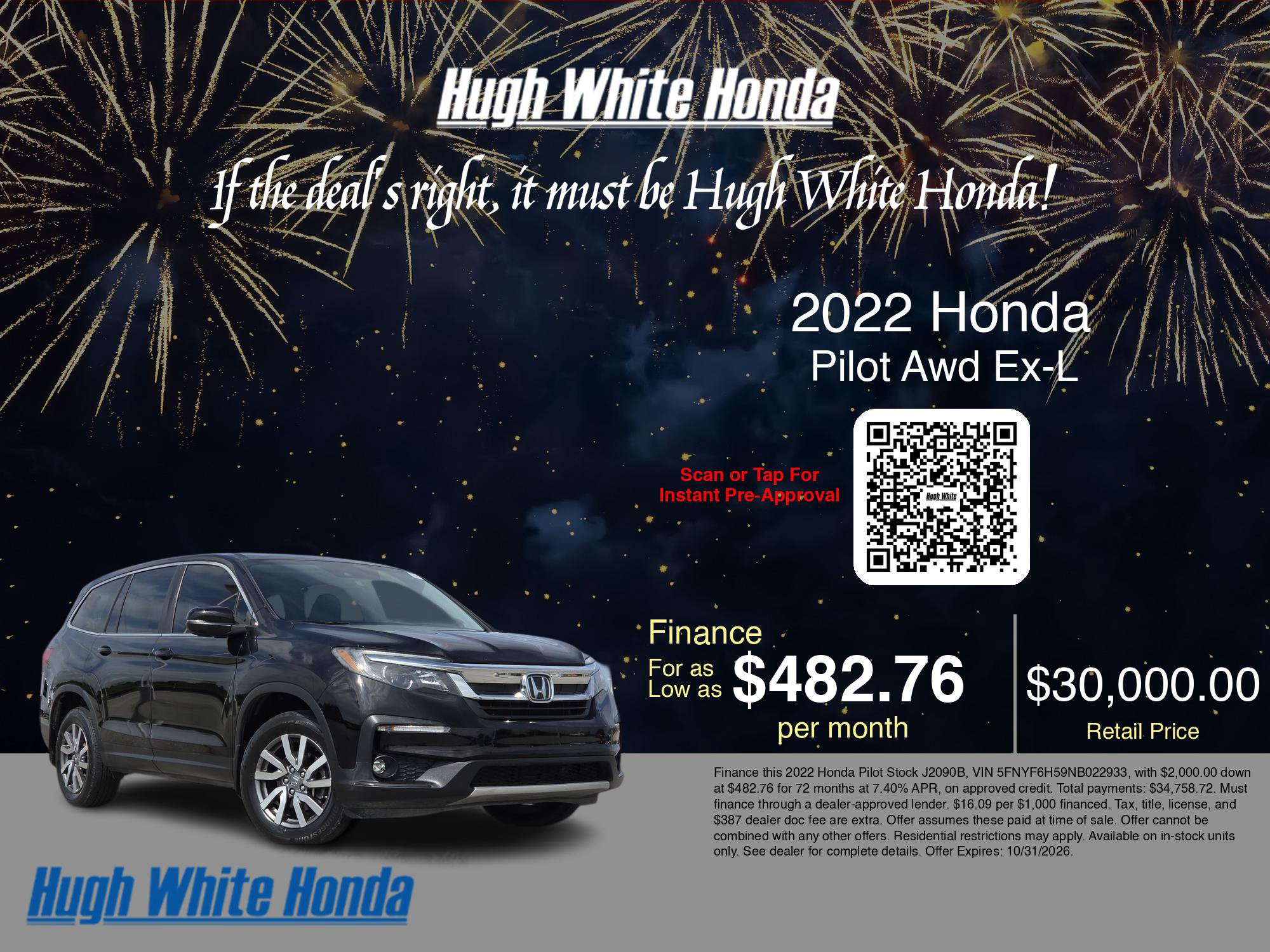 Used 2022 Honda Pilot EX-L image 5
