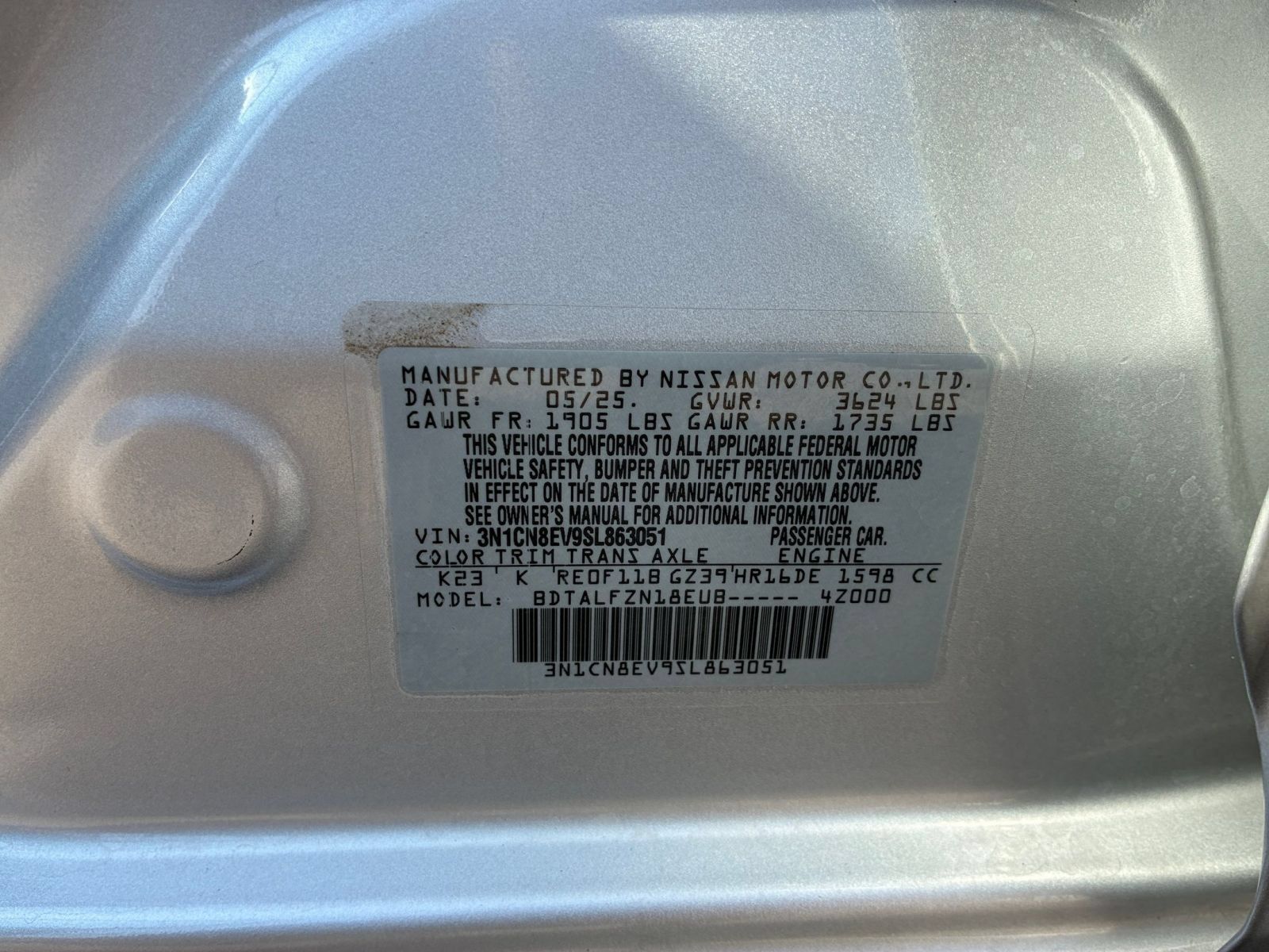 Used 2025 Nissan Versa SV FWD image 26