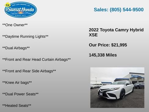 Used 2022 Toyota Camry XSE FWD image 10