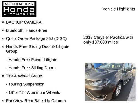 Used 2017 Chrysler Pacifica Touring-L Plus w/ Tire & Wheel Group FWD image 8