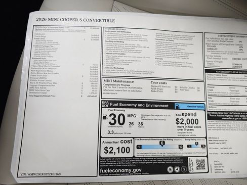 New 2026 MINI Cooper S FWD image 33