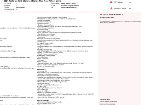 Used 2021 Tesla Model 3 Standard Range Plus image 4