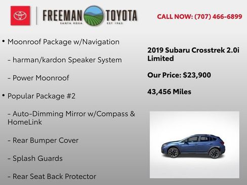 Used 2019 Subaru Crosstrek 2.0i Limited w/ Moonroof Package w/Navigation AWD/4WD image 5