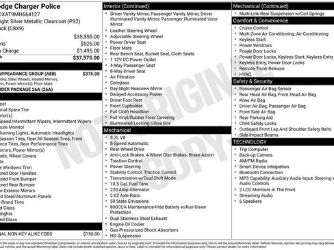 Used 2021 Dodge Charger Police w/ Street Appearance Group RWD image 6