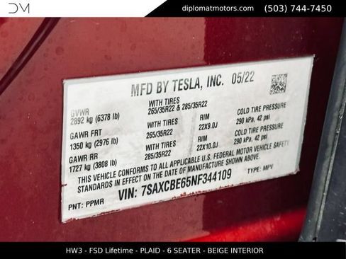 Used 2022 Tesla Model X Plaid AWD/4WD image 46