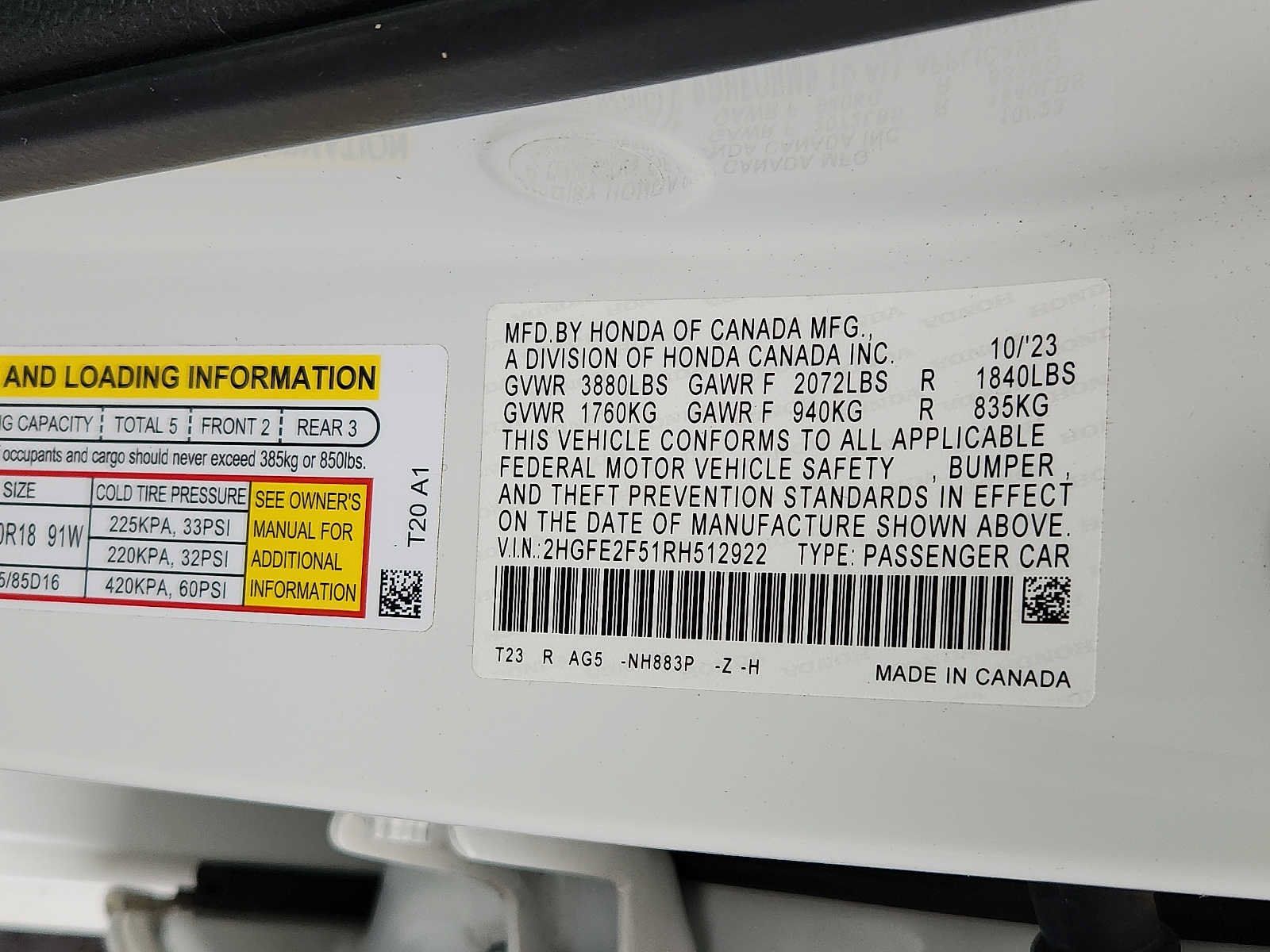 Certified 2024 Honda Civic Sport image 26