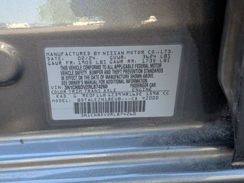 Used 2024 Nissan Versa S w/ Trunk Package FWD image 33