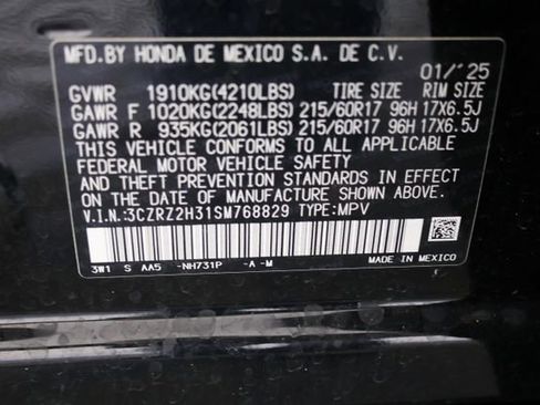 Certified 2025 Honda HR-V LX image 27