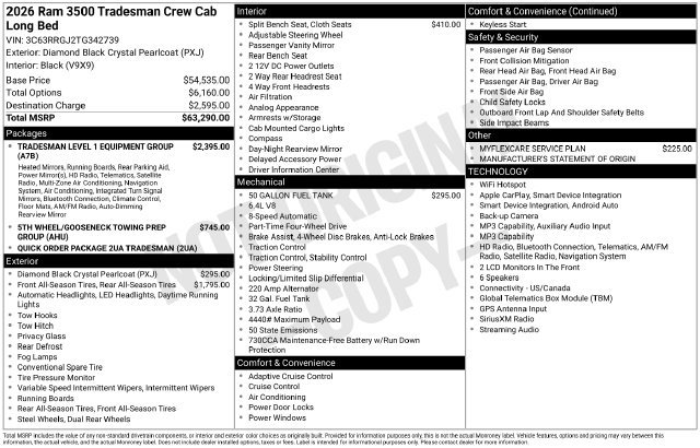 New 2026 RAM 3500 Tradesman AWD/4WD image 35