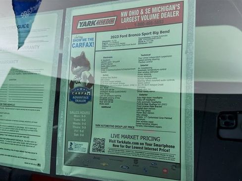 Certified 2023 Ford Bronco Sport Big Bend w/ Convenience Package image 15