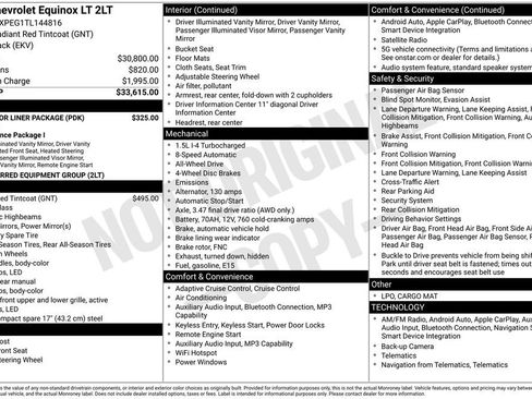 Used 2026 Chevrolet Equinox LT w/ LPO, Floor Liner Package AWD/4WD image 56