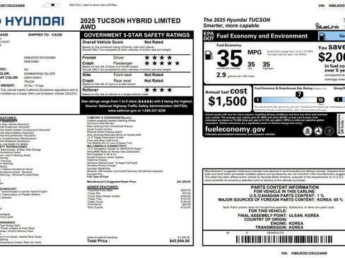 Used 2025 Hyundai Tucson Limited AWD/4WD image 3