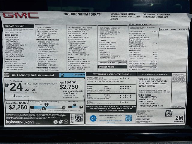 New 2026 GMC Sierra 1500 AT4 w/ AT4 Premium Package AWD/4WD image 21