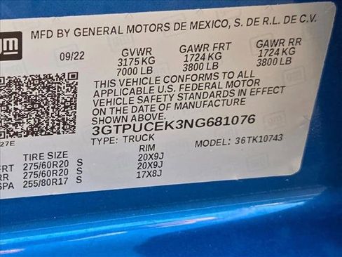 Used 2022 GMC Sierra 1500 Elevation w/ LPO, Elevation Black Package AWD/4WD image 25