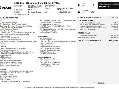 Used 2022 RAM 1500 Laramie AWD/4WD image 35