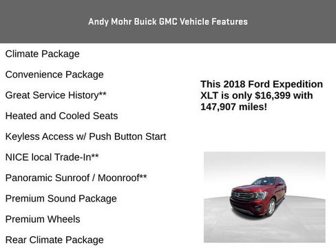 Used 2018 Ford Expedition XLT w/ Equipment Group 202A AWD/4WD image 8