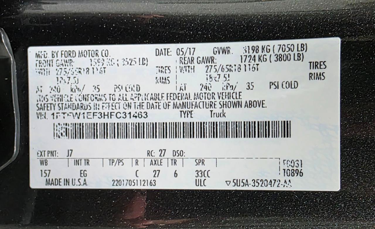 Used 2017 Ford F150 Lariat w/ Equipment Group 501A Mid AWD/4WD image 43