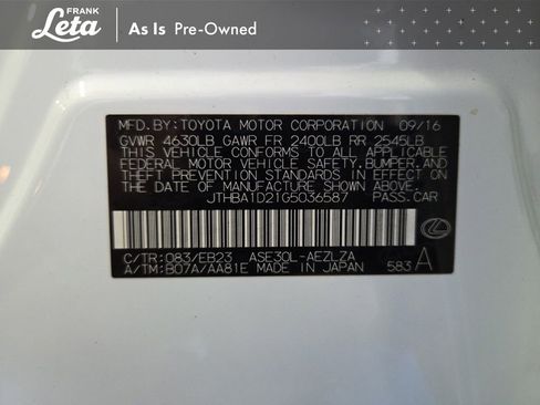 Used 2016 Lexus IS 200t RWD image 31