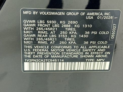 New 2026 Volkswagen Atlas SEL Premium R-Line AWD/4WD image 35