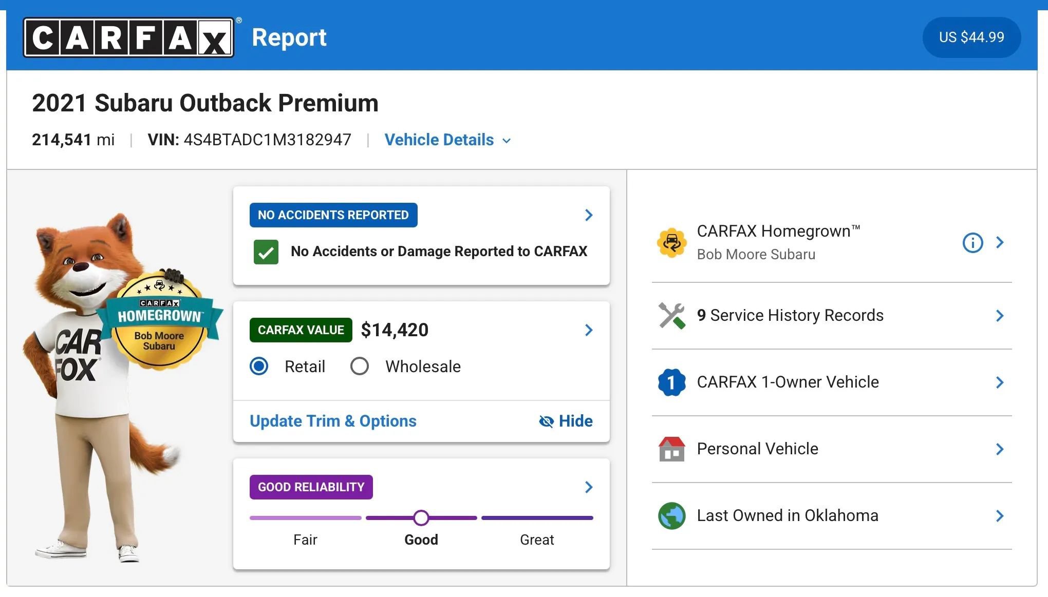Used 2021 Subaru Outback Premium AWD/4WD image 6