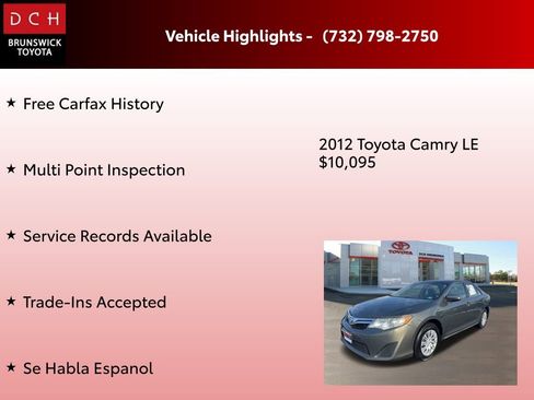 Used 2012 Toyota Camry LE image 4