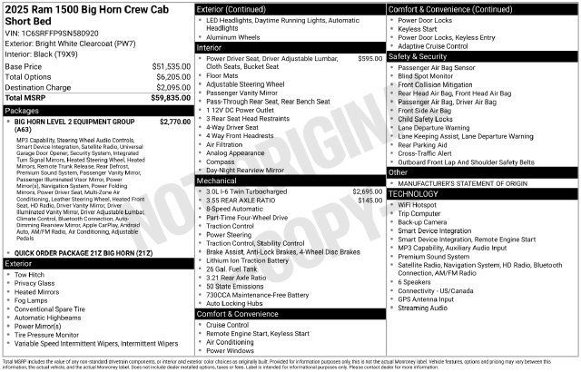 Used 2025 RAM 1500 Big Horn AWD/4WD image 3