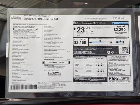 New 2026 Jeep Grand Cherokee Limited w/ Limited Altitude Package AWD/4WD image 18