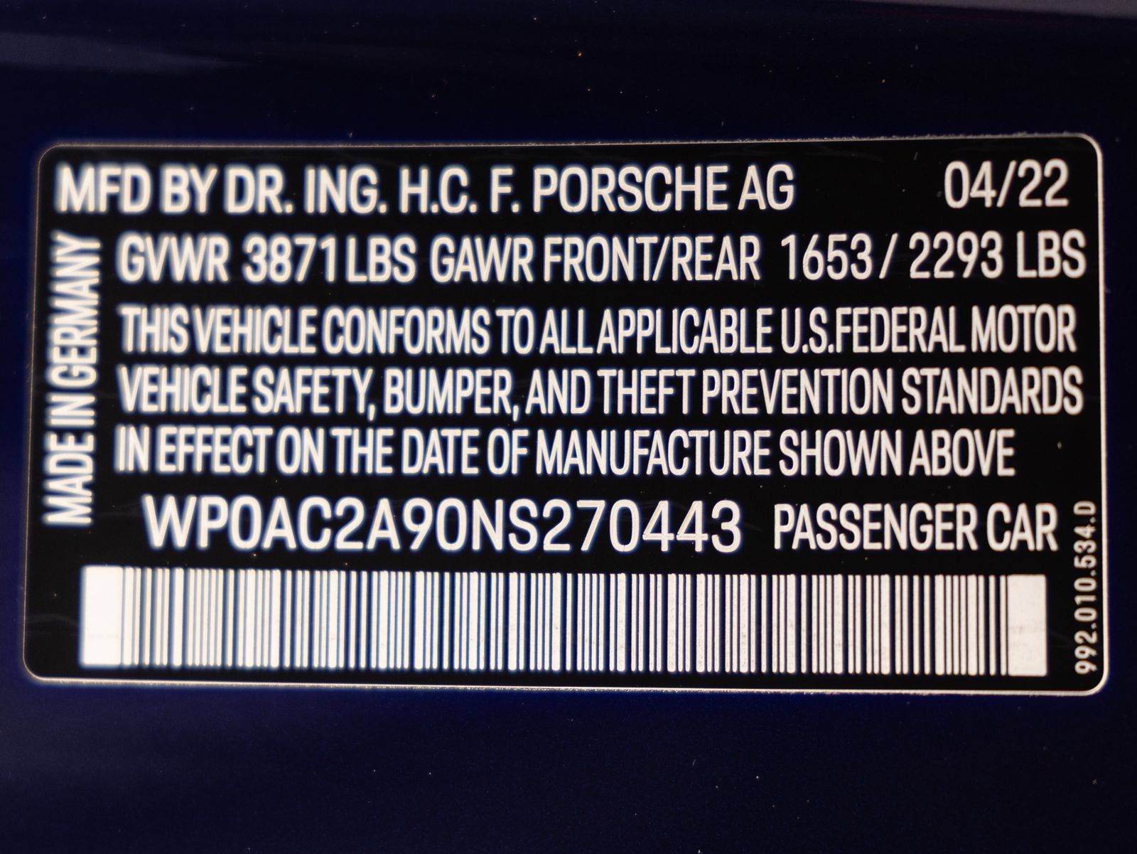 Certified 2022 Porsche 911 GT3 RWD image 35