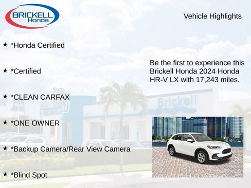 Used 2024 Honda HR-V LX image 9