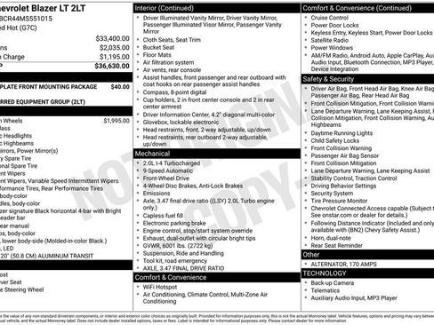 Used 2021 Chevrolet Blazer LT image 2