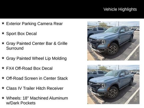 Used 2024 Ford Ranger Lariat w/ FX4 Off-Road Package AWD/4WD image 7