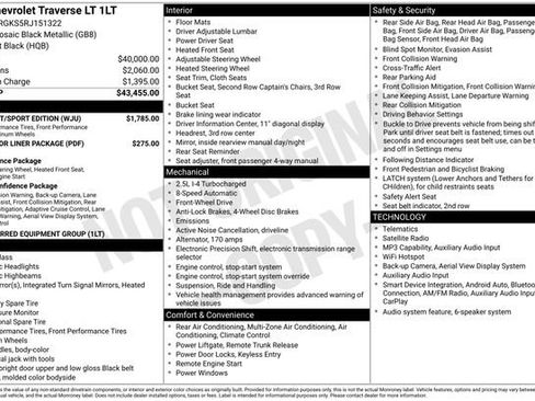 Certified 2024 Chevrolet Traverse LT w/ Midnight/Sport Edition FWD image 35
