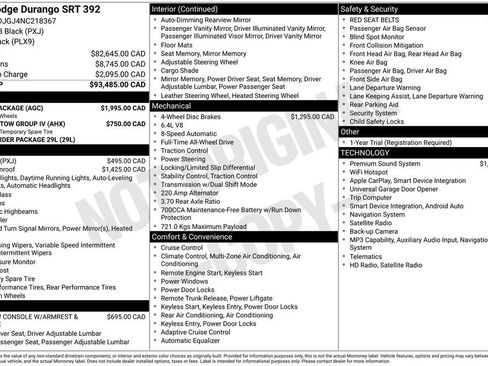 Used 2022 Dodge Durango SRT w/ Black Package AWD/4WD image 2