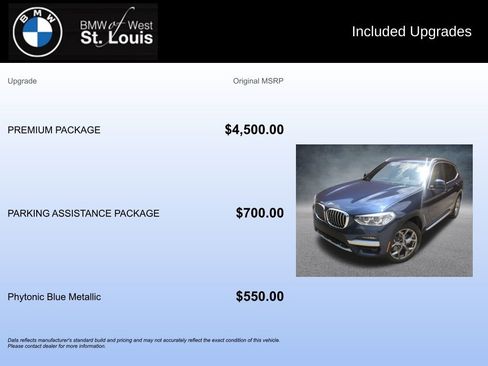 Used 2021 BMW X3 xDrive30i w/ Premium Package image 20