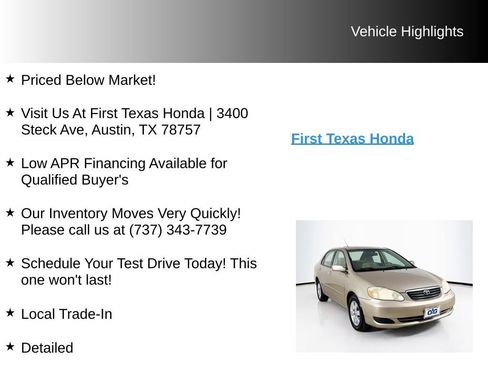 Used 2006 Toyota Corolla CE FWD image 9