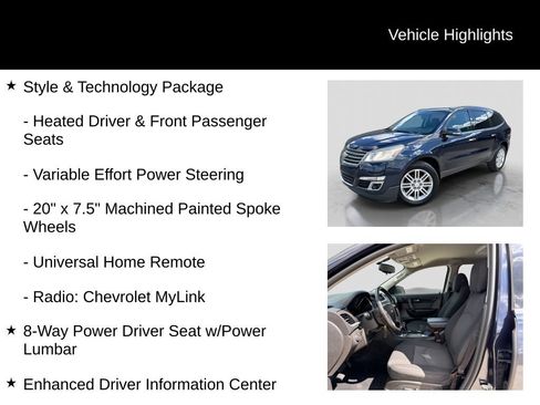 Used 2015 Chevrolet Traverse LT w/ Traveler's Package FWD image 21