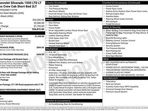 Used 2022 Chevrolet Silverado 1500 LT Trail Boss w/ Convenience Package II AWD/4WD image 2