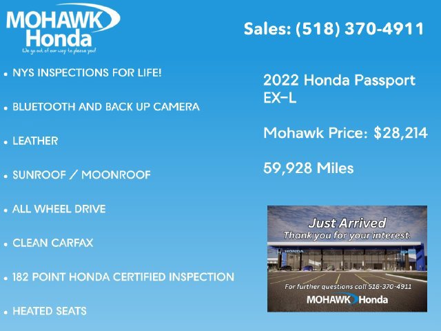 Used 2022 Honda Passport EX-L image 2