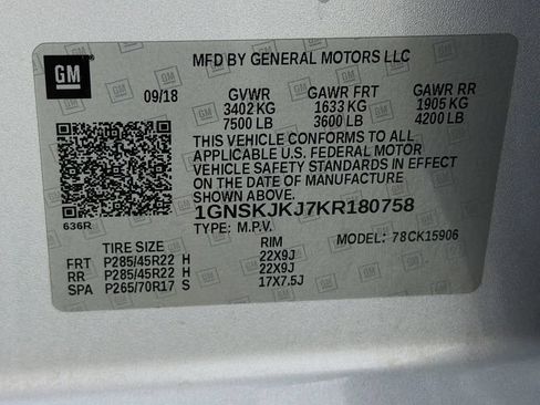 Used 2019 Chevrolet Suburban Premier w/ Premier Plus Edition AWD/4WD image 37