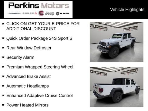 Certified 2025 Jeep Gladiator Sport AWD/4WD image 7