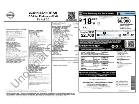 Used 2020 Nissan Titan SV w/ SV Convenience Package image 34