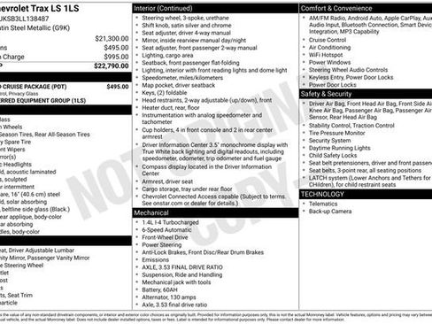 Certified 2020 Chevrolet Trax LS w/ Tint and Cruise Package image 40