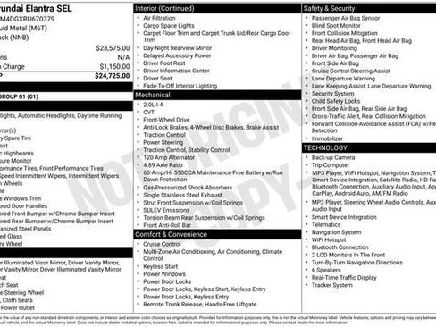 Used 2024 Hyundai Elantra SEL FWD image 19