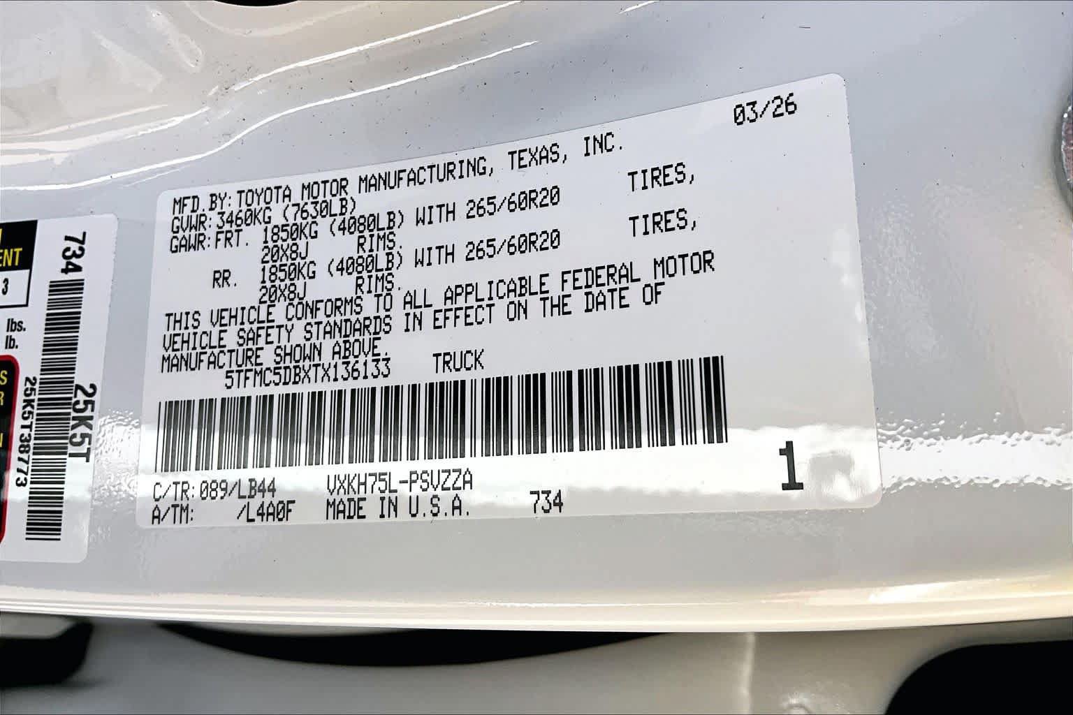 Used 2026 Toyota Tundra 1794 Edition AWD/4WD image 34