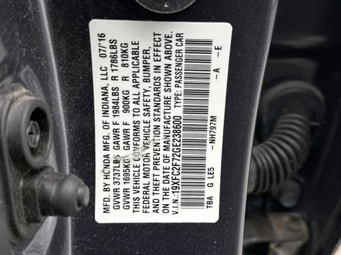 Used 2016 Honda Civic EX image 11