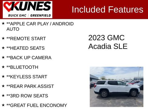 Used 2023 GMC Acadia SLE FWD image 2
